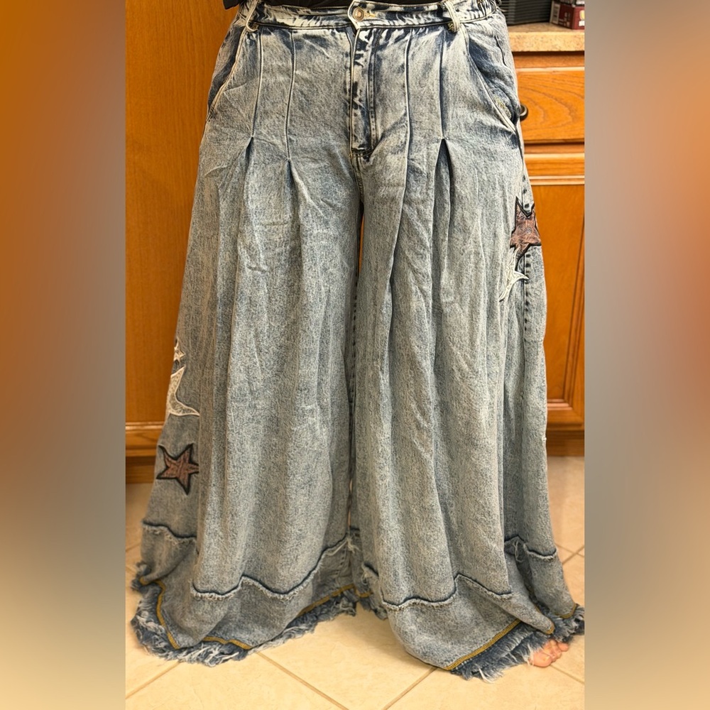 Oli & Hali Denim Wide Leg Pants